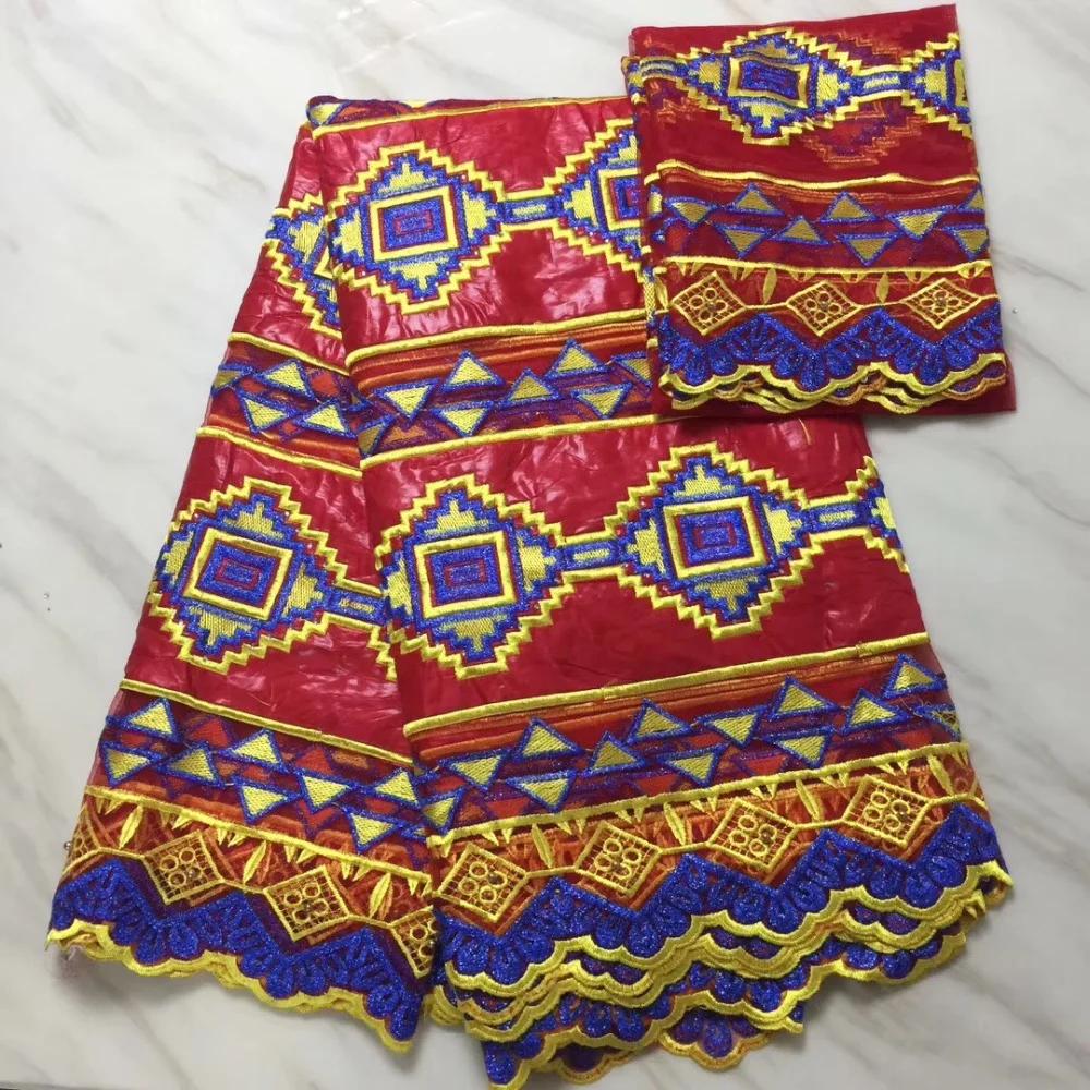 

Red Gold bazin riche getzner 2018 nouveaute bazin riche getzner brode ankara lace fabrics high quaity jacquard fabric 7yard/lot
