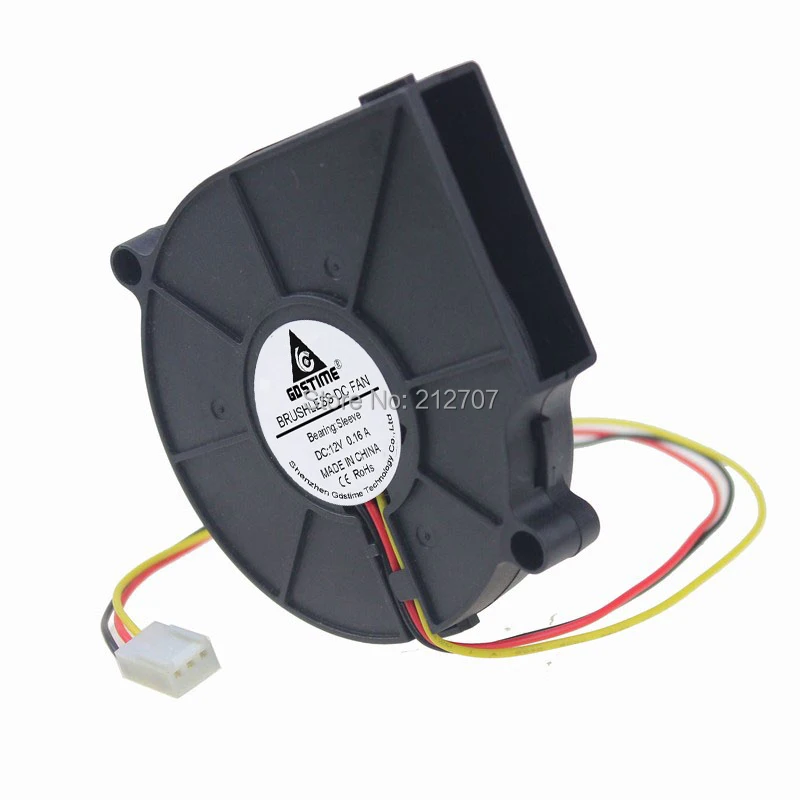 1 шт. 3 контактный вентилятор постоянного тока 12 В 75x75x15 мм 75 мм|dc cooling fan|cooling fanturbo