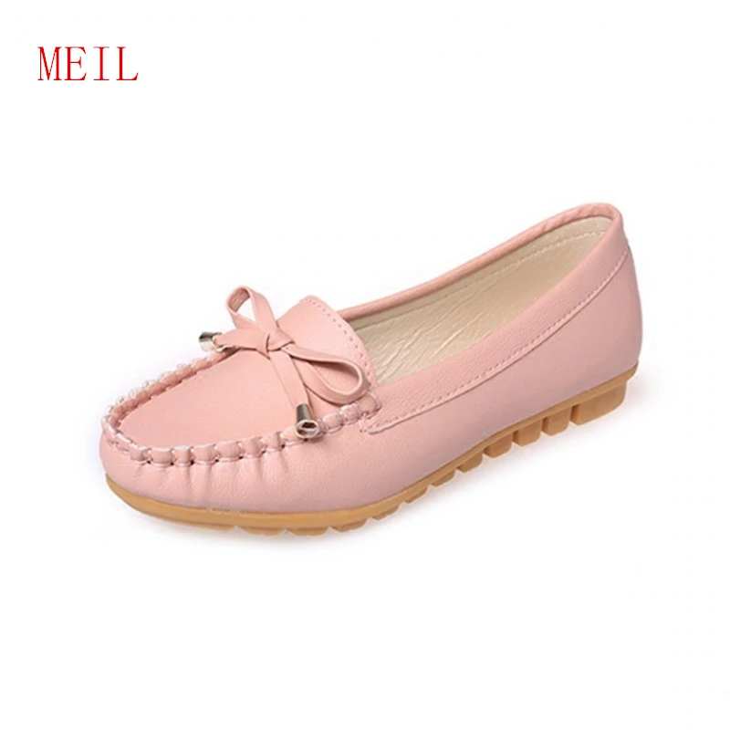 

Women Loafers Shoes Ladies Black Flat Shoes Casual Simple Fashion Office Shoe Women Bow Rubber Ballet Flats Hospital Nurse Shoes