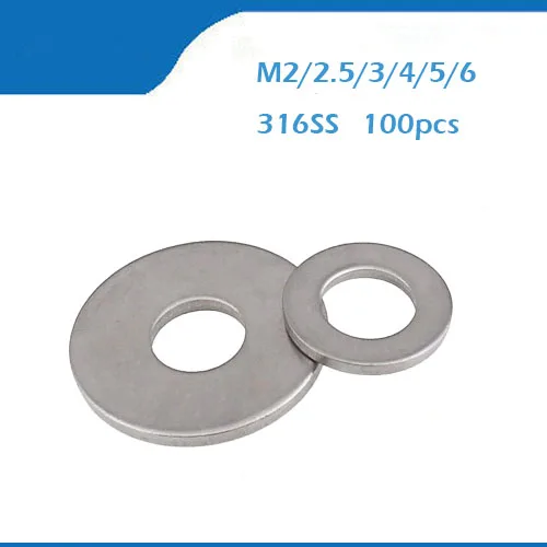 100PCS m2/2.5/3/4/5/6 316 Stainless Steel Flat Pad washers Stainless Steel Flat Pad Flat Washers
100PCS m2/2.5/3/4/5/6 316 Stainless Steel Flat Pad washers Stainless Steel Flat Pad Flat Washers