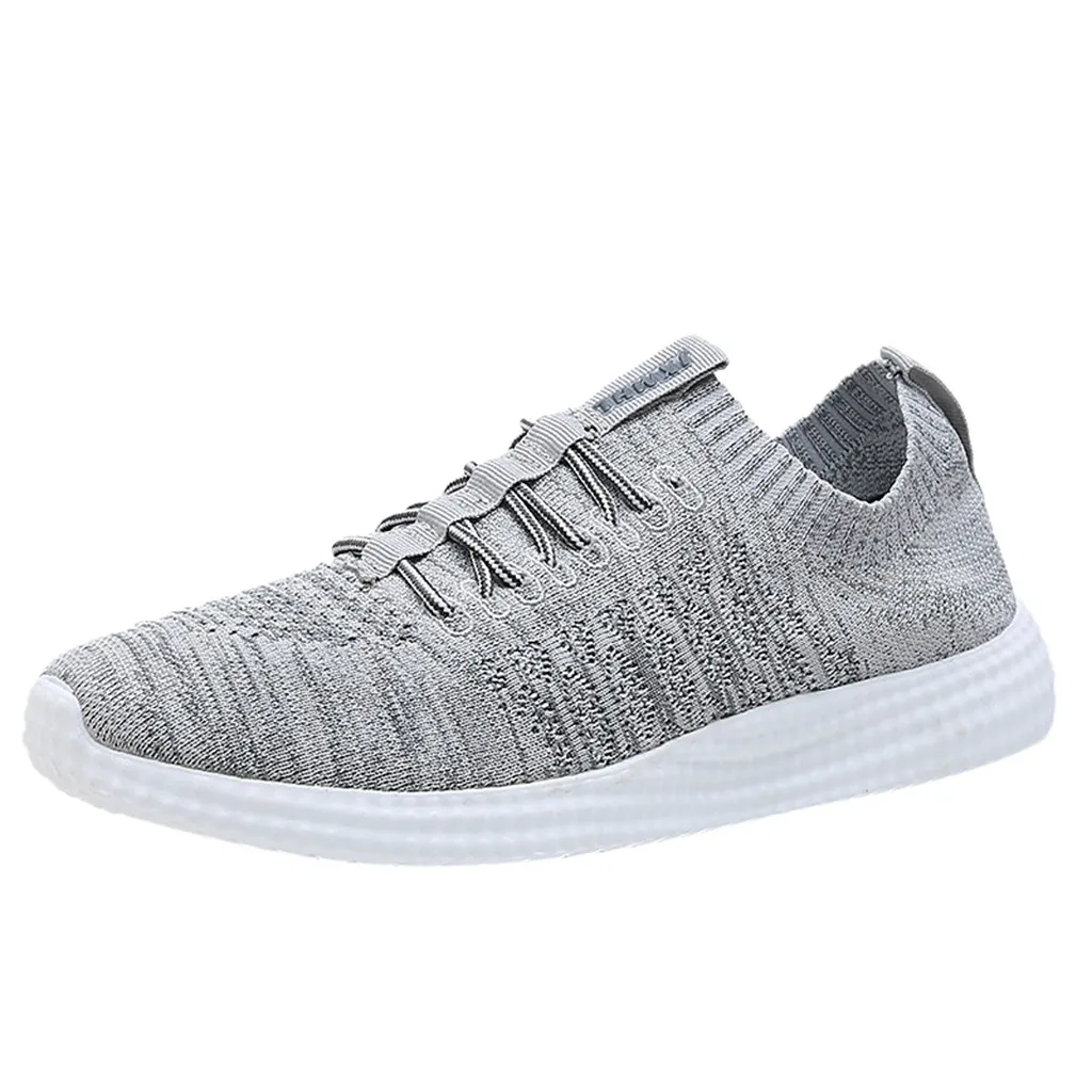 

SAGACE Fashion Men Breathable Mesh Outdoor Shoes Sneakers New Solid Running Elastic band soft luxury summer Shoes travel June 11