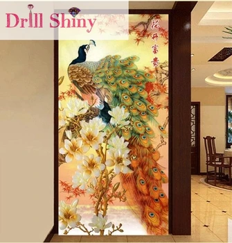 

5D DIY Diamond Painting Animal Peacock Full Round Rubik Rhinestone 3D Cross Stitch Kits Drill Embroidery Needlework Room Decor