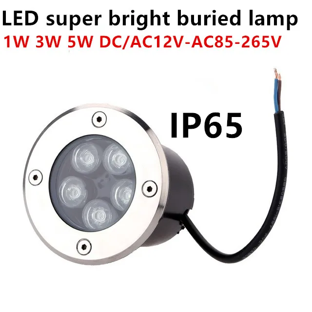 

2019Waterproof 1W 3W 5W LED Underground light Ground Garden Path Floor Lamp Outdoor Underground Buried Yard Lamp Landscape Light