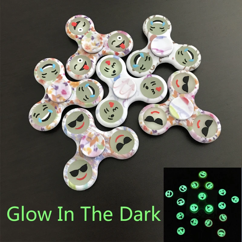 Hand Spinner Bearing Tri Spinner Fidget Toys Fidget Spinner Glow In The Dark Plastic EDC For