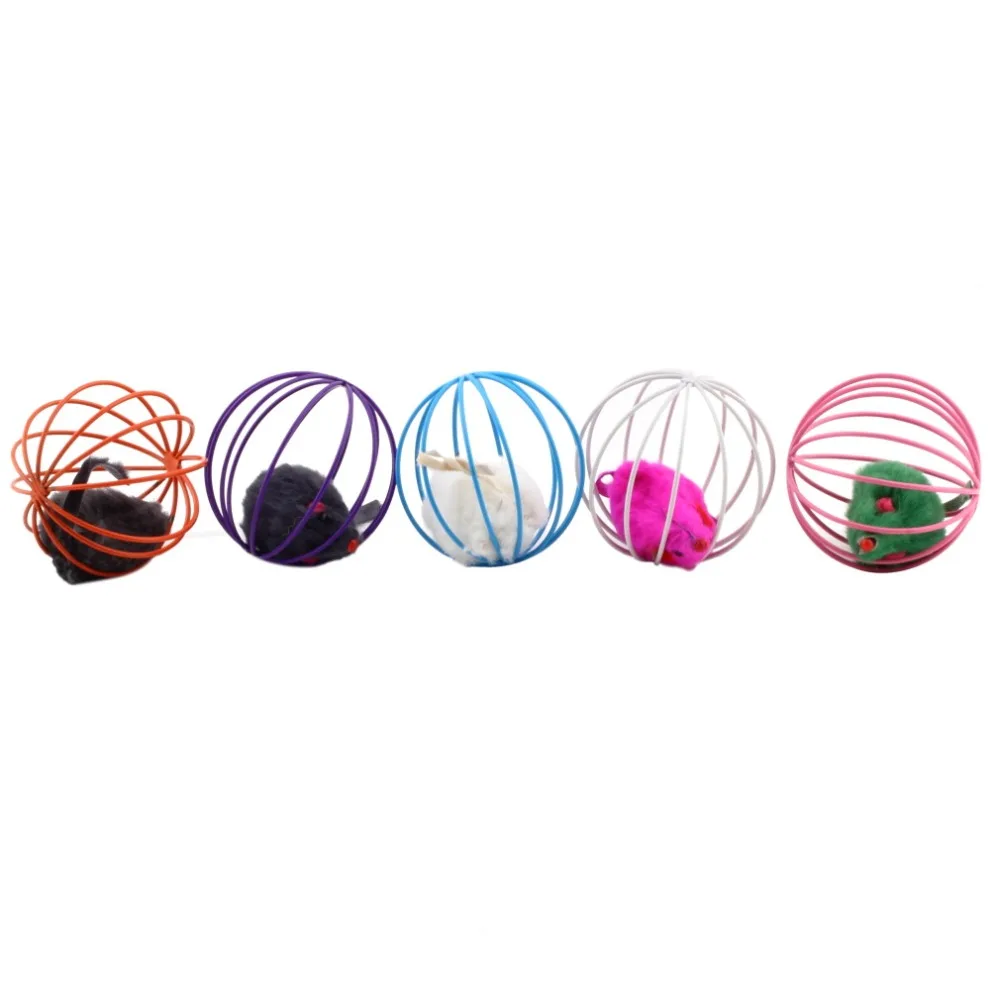 Random Lovely Fun Gift Playing Toys False Mouse in Rat Cage Ball For Pet Cat Kitten Popular Funny Play Best | Дом и сад