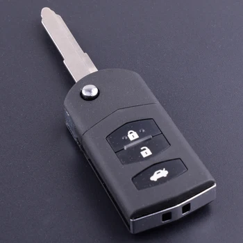 

beler 3 Buttons Flip Remote Key Fob Shell Case Cover Fit for MAZDA 2 3 5 6 RX-8 MX-5