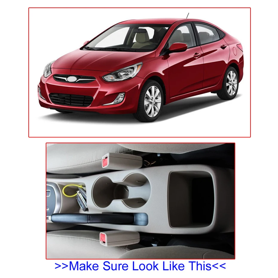 Автомобильный подлокотник для Hyundai Accent RB Solaris 2011 2016 центральный консольный ящик