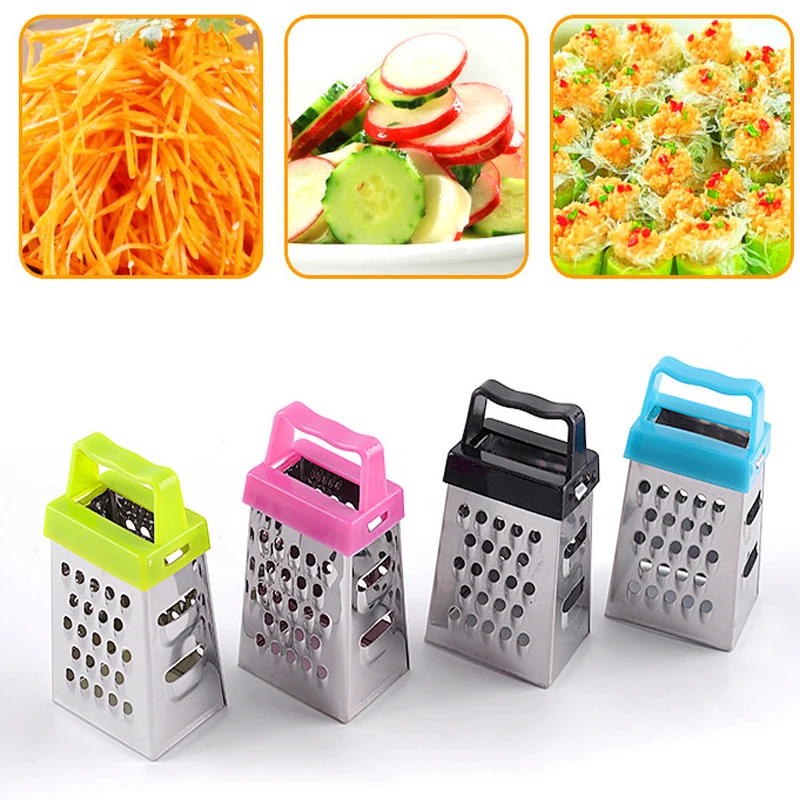 Multifunction Kitchen Gadget Useful Mini 4 Sides Handheld Grater Slicer