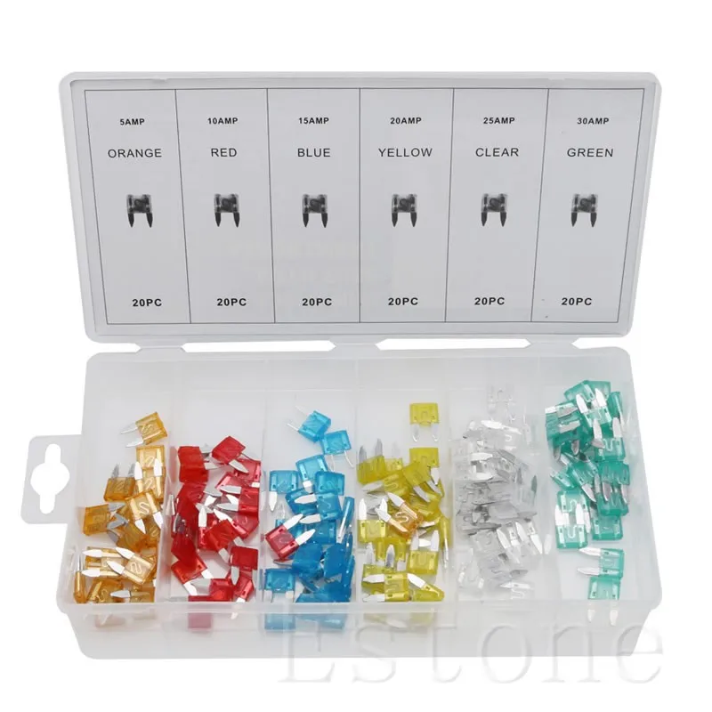 24 piezas fusible plano maxi calidad//copia de seguridad para coche surtido 20-100 a