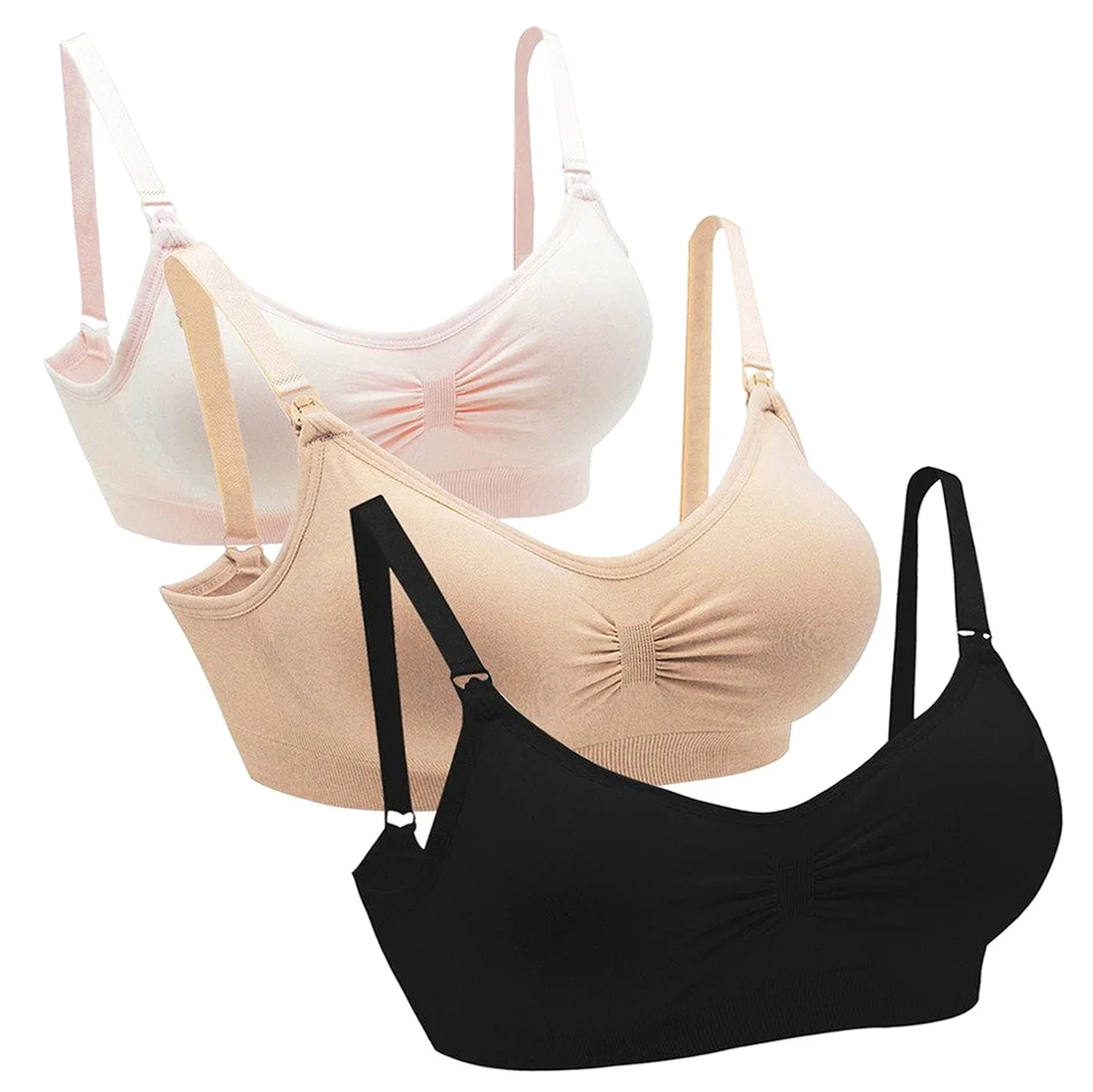 bra without frame, Black ,skin color ,light pink, XLin Maternity