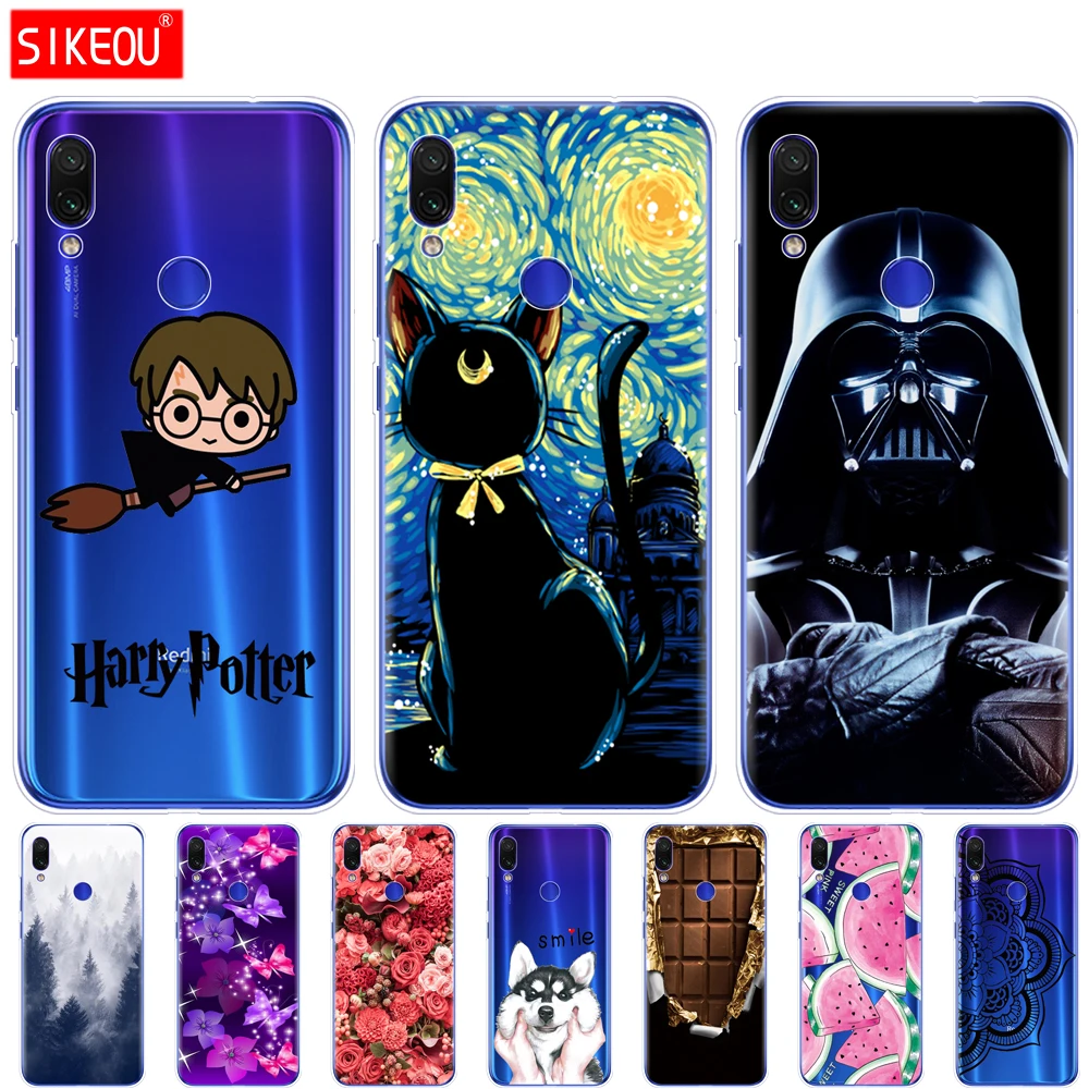 

For Xiaomi Redmi Note 7 Case Silicone print Soft TPU For Xiaomi Redmi Note 7 Case 6.3 inch Fundas Coque Redmi Note7 transparent
