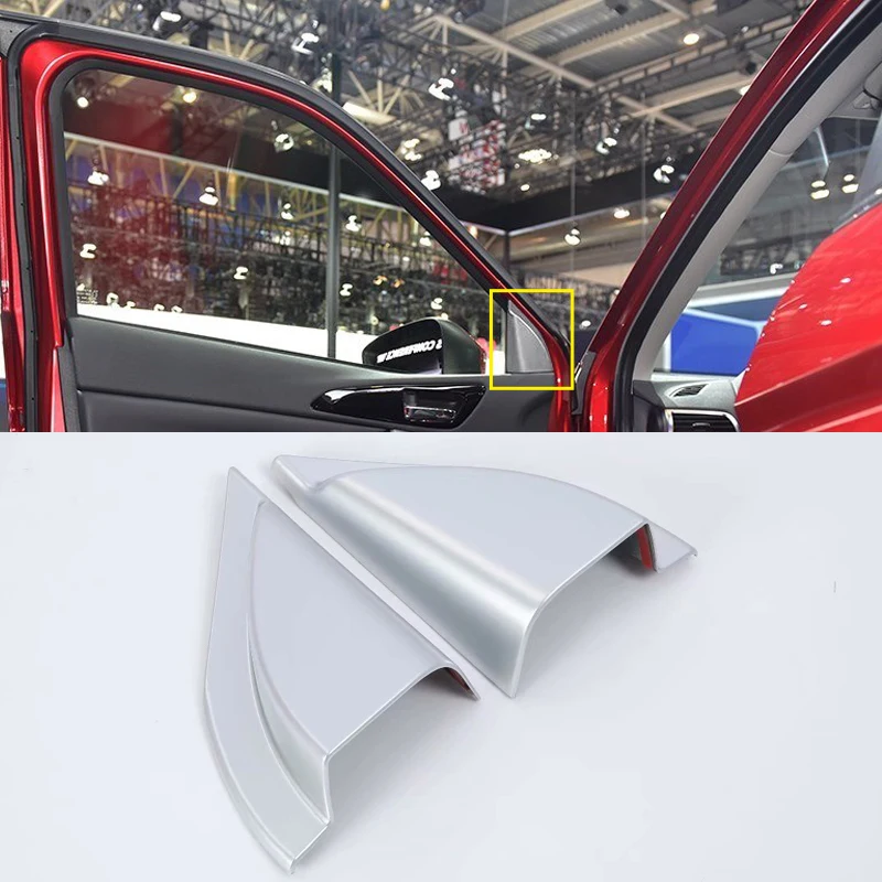 

Car Styling 2PCS ABS Matte Interior Front A Pillar Triangle Cover Trim For Mitsubishi Eclipse Cross 2018 2019