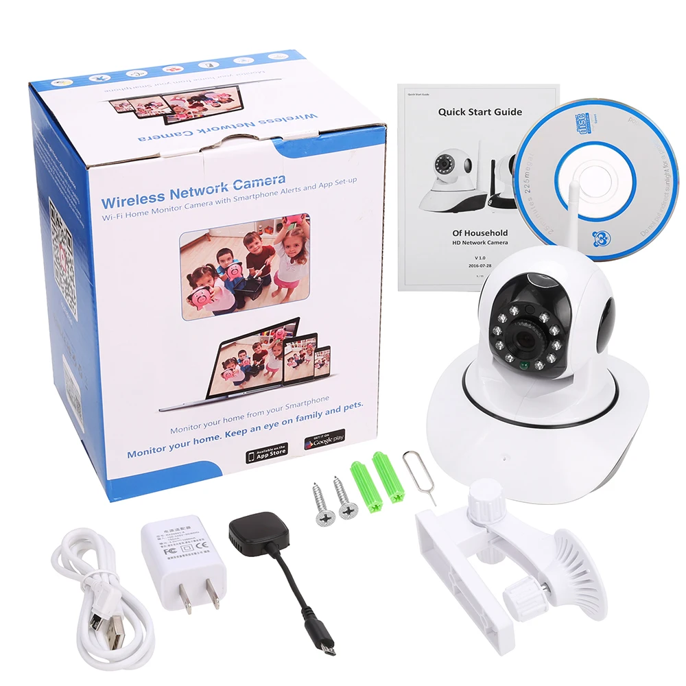 Датчик температуры и влажности Беспроводная 1080p 720p HD ip камера WiFi купольная ИК