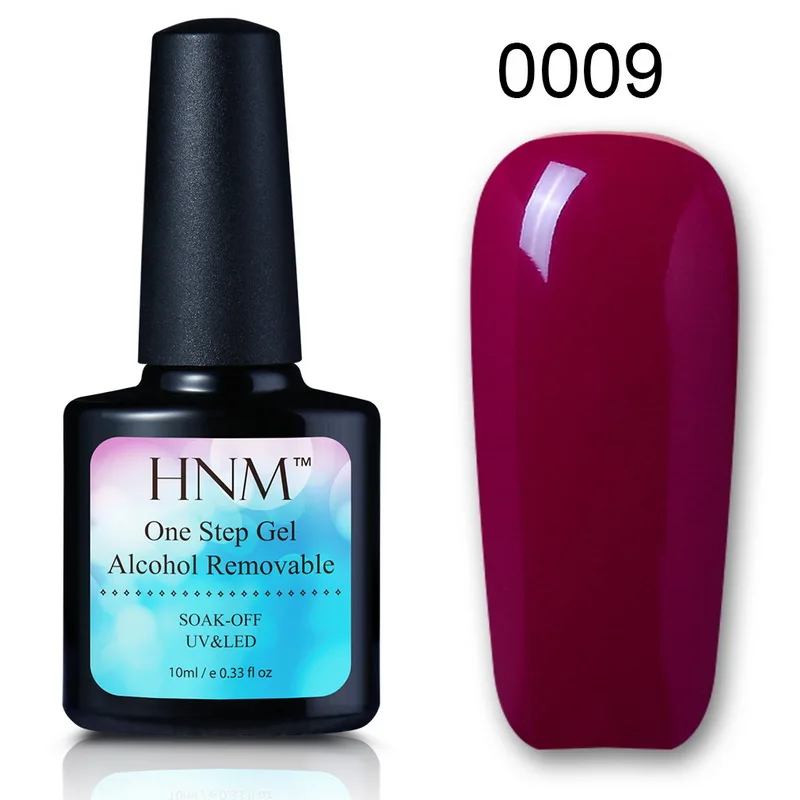 HNM 10 мл один шаг спирт съемный маникюр, полировка ногтей замочить длительный Гель-лак штамповки Гибридный лак Лаки - Цвет: 0009
