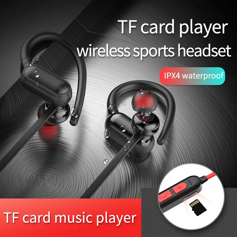 

Mambaman X-21 New Sports Bluetooth Earphone TF Card mini wireless Bluetooth 5.0 Earbuds IPX4 Waterproof Headset with Microphone