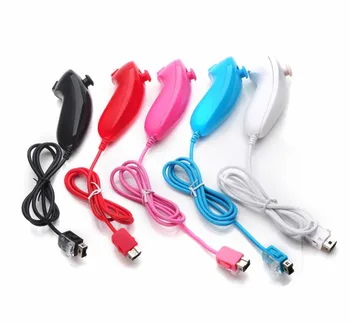 

500pcs colours Nunchunk Controller Remote for Nintend Wii Nunchunk Remote Controller Nunchuck Video Game Pad Accessor lowest