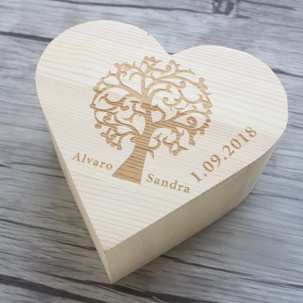 Personalized Wedding Guest Book,Rustic Wood Heart Guestbook