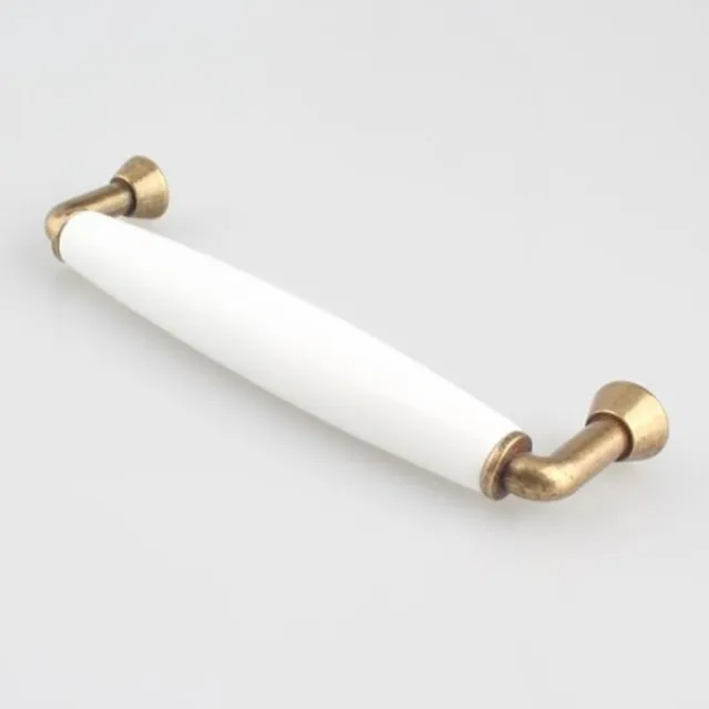 96mm White Ceramic Kitchen Cabinet Drawer Pull Bronze Dresser 96mm White Ceramic Kitchen Cabinet Drawer Pull Bronze Dresser Cupboard Door Handle Antique Brsdd Porcelain Furniture