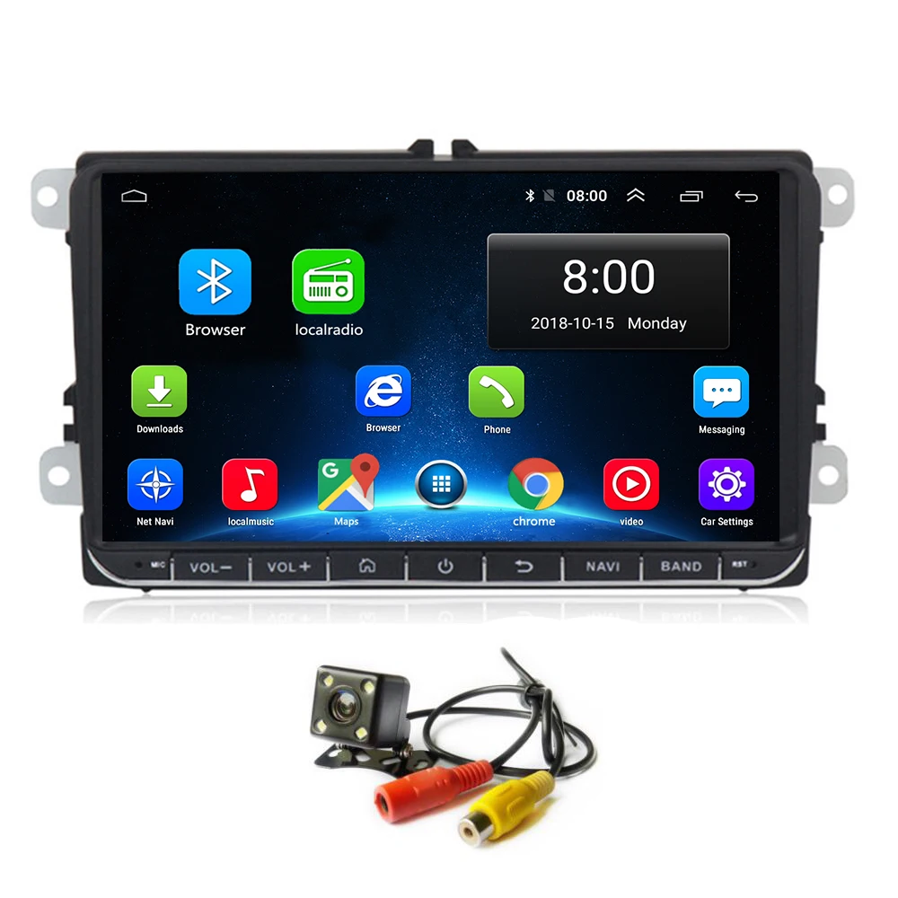 Android 8 1 автомобильный Радио gps навигация для Skoda Octavia Golf 5 6 touran passat B6 jetta Polo Tiguan RDS |