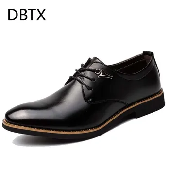 

DBTX men formal shoes dress leather pointed toe man oxford shoes business with design luxury brand shoe male men's flats 630