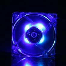 

2PCS/Lot GDT 12025 12V 4P DC Blue Light 120MM 12CM 120MMx120MMx25mm PC Comptuer LED dc 12v fan