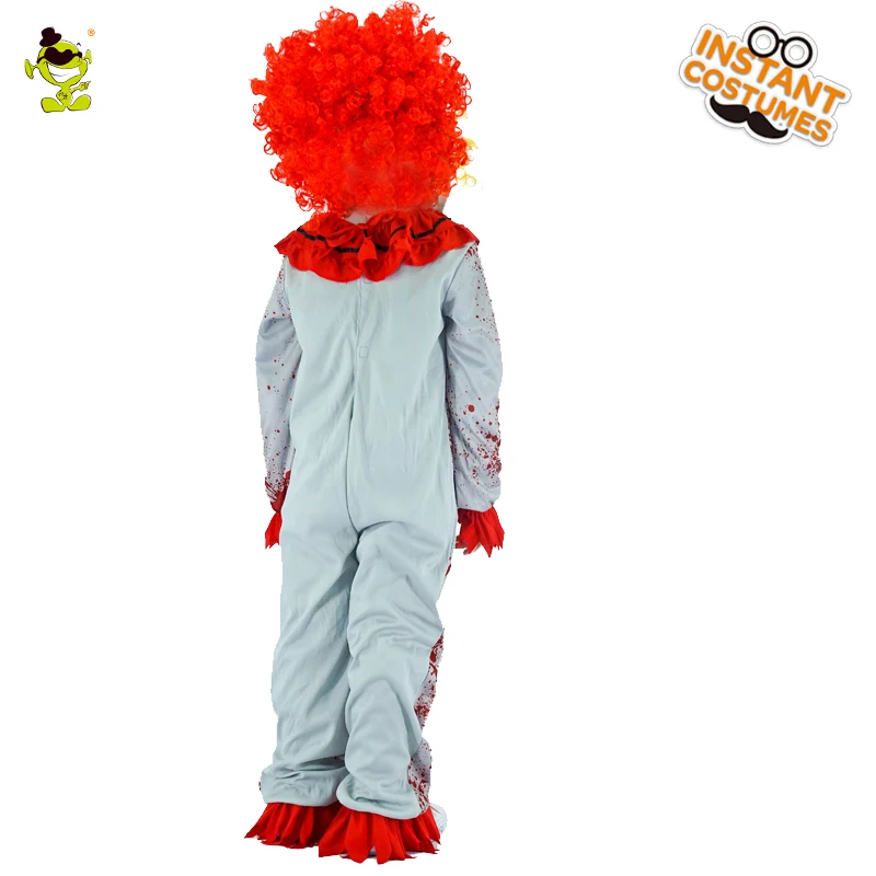 Костюмы злобного клоуна для мальчиков; маскарадный костюм на Хэллоуин; вечерние Костюмы для ролевых игр с кровавым бюффоном; Детские вечерние костюмы для маскарада