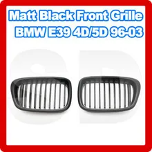 DASHFree shipping Front Grille for BMW E39 4D 5D 96 03 Touringsaloon 520 540 M5 535 523 528 Matt Black