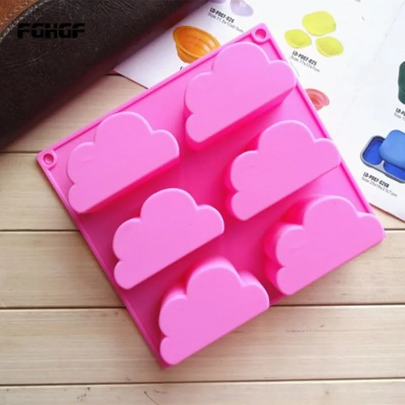 

FGHGF Cloud Soap Silicone Mold Mousse Cake Bakeware Molds Cloud Shape Pudding Jelly Form Pastry Bread Tools Ice Cube Maker