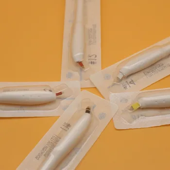 

20Pcs Disposable Microblading Pen With 7/12/14/17/18U Pin Needle Manual Eyebrow Tattoo Needle Tool in Expiry date/Lot/NO