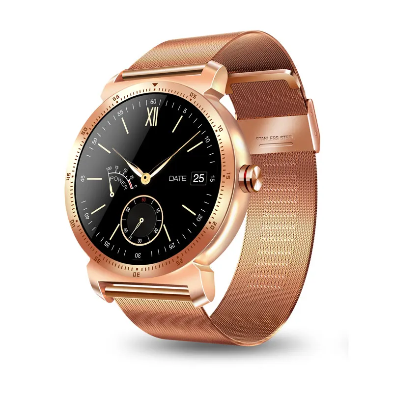 Metal gold Оригинальные Смарт-часы K88H Plus, HD дисплей, монитор сердечного ритма, шагомер, фитнес-трекер, умные часы, подключенные для Android IPhone - Цвет: Metal gold