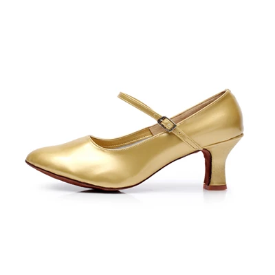 Абсолютно новая женская Современная танцевальная обувь для бальных танцев, латинских Танго, танцевальная обувь на каблуке для сальсы, современная танцевальная обувь - Цвет: GOLD 7CM