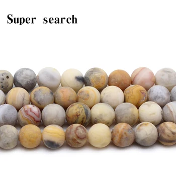 

Natural Matte Beads yellow Gem Round Loose Stone Spacer Beads for DIY Necklace Bracelet Jewelry Making Size 4 6 8 10 12