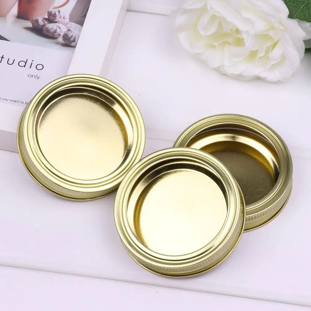

10Pcs Regular 70mm Mouth Mason Jar Split-Type Lids Sealing Leak Proof Secure Mason Storage Solid Caps Canning Lids