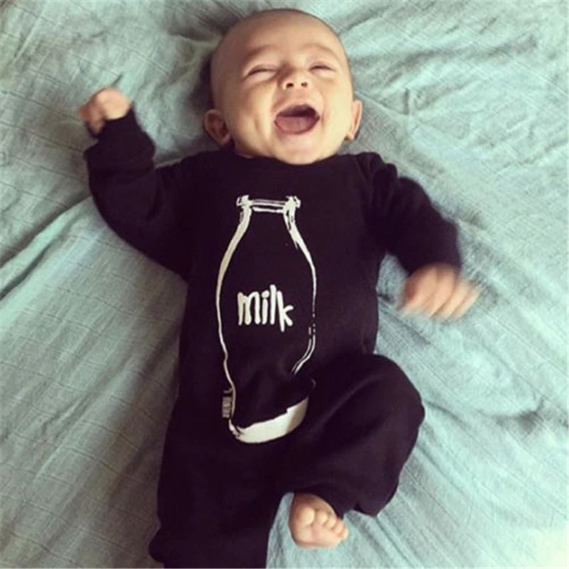 Комбинезоны с длинным рукавом молочной бутылкой|boy newborn|baby boy girlnewborn baby clothes cotton |