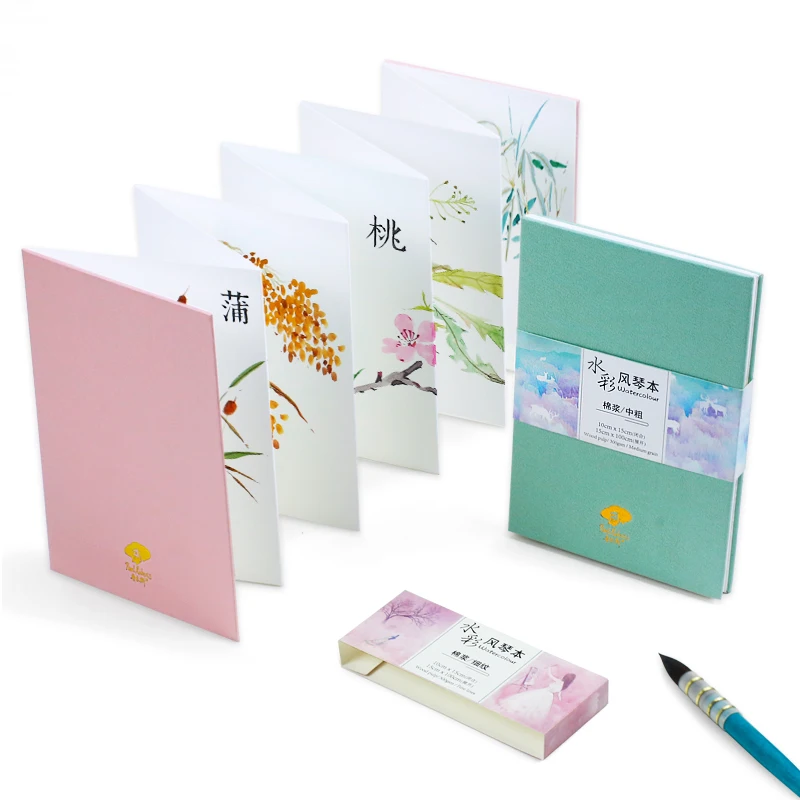 

New Rubens Accord Watercolor Watercolor Paper 300g Fine Grain Thick Watercolor Paper Small Accordion Watercolor Artwork