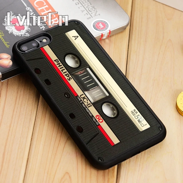 

LvheCn Memory Cassette Player Old School Phone Case Cover For iPhone 5 5s SE 5C 6 6s 7 8 X Samsung Galaxy S6 S7 edge S8 S9 plus