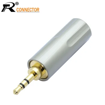 

1pc New Copper Wire connector Jack 2.5mm 3 Pole Stereo Male Plug Adapter Solder Connector fit for 6mm cable