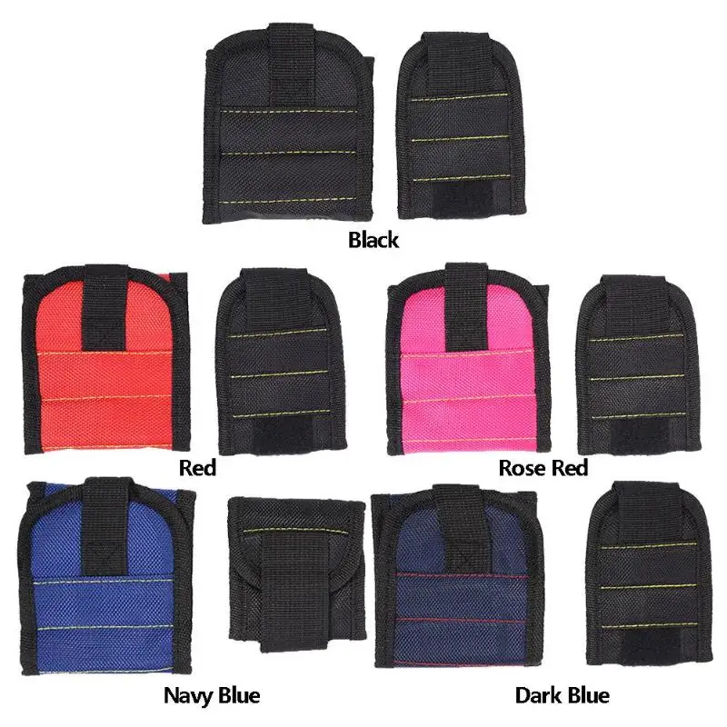 2pcs/set 600D Oxford Cloth Magnetic Wristband Tool Bag Electrician Portable Toolkit Hardware Electrician Wrist Organizer Pouch