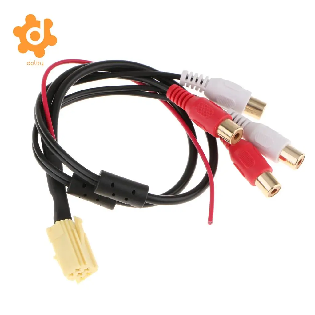 Mini ISO AUX Adapter 4RCA Cable for Blaupunkt VW Audi Seat Skoda Ford