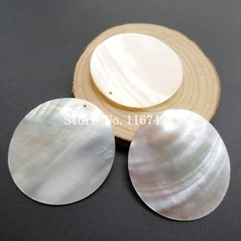 

100pcs/lot 50mm Special Natural Round Mother Pearl Shell Natural Round Mother Pearl for DIY Jewelry MOP Shell Beads
