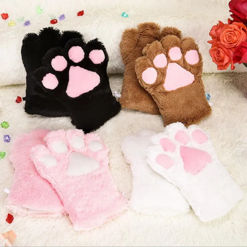 Women Cat Girls Headband Neckwear Tail Paws Gloves Housekeeper Maid Dress Props Party Cosplay Costume Halloween Christmas