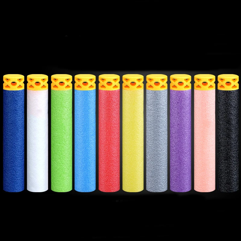 

100PCS For Nerf Bullets Soft Hollow Hole Head 7.2cm Refill Darts Toy Gun Bullets for Nerf Series Blasters Xmas Kid Children Gift