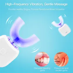 Электронная зубная щетка CkeyiN с 4 режимами, полный автомат, ультразвуковая технология, водонепроницаемая зубная щетка с беспроводной