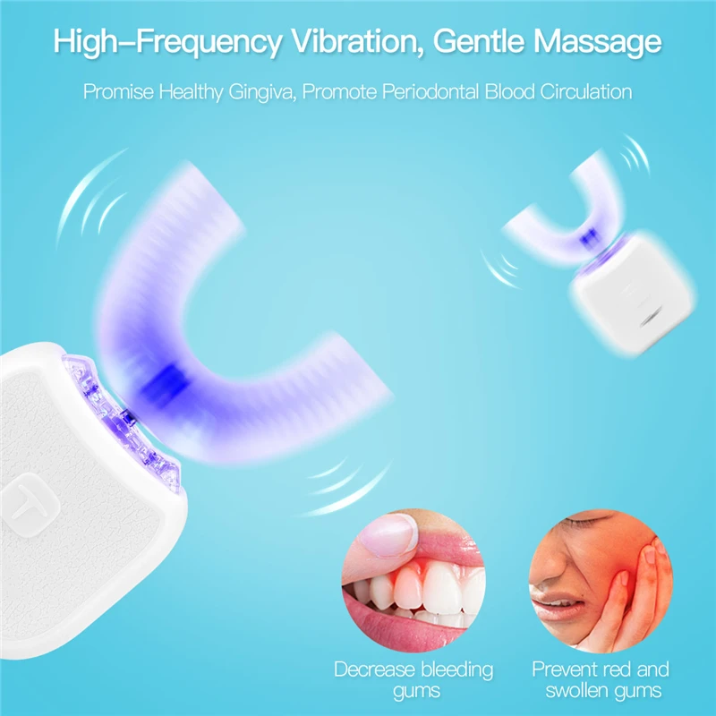 

CkeyiN Electronic Toothbrush With 4 Modes Fully Automatic Ultrasonic Wave Waterproof Toothbrush with Wireless Charging Base