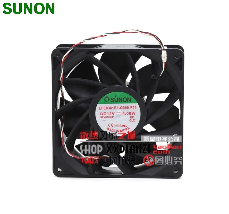 

For Sunon EFE0381B1-Q000-F99 14CM 140mm 14038 DC 12V 4.08W dual ball bearing server inverter cooling fan