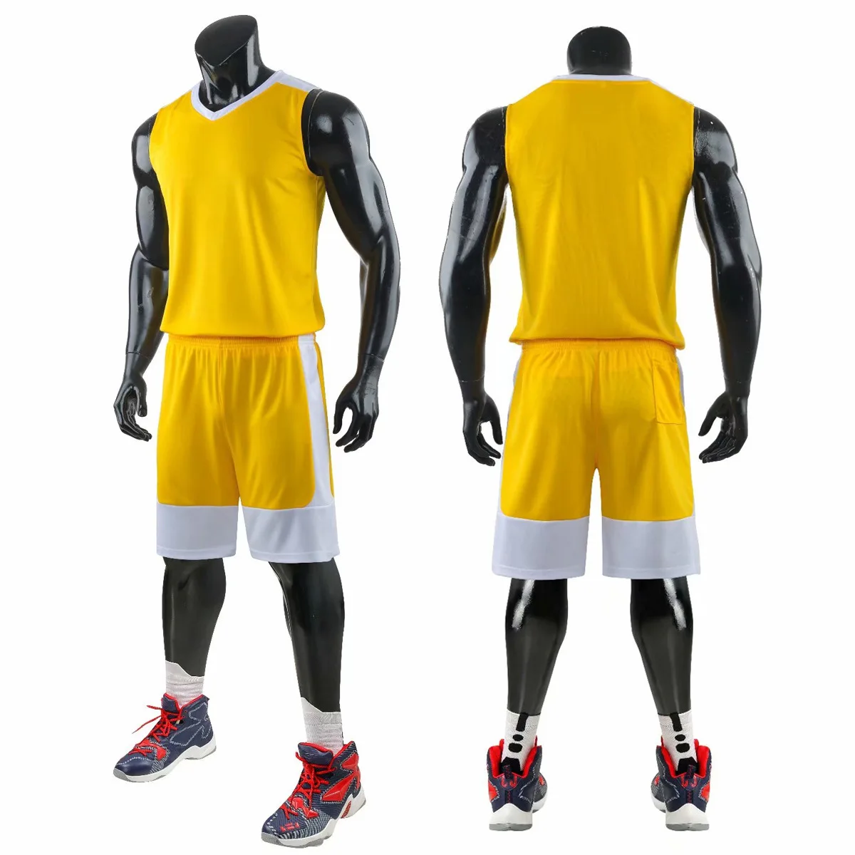 New College Basketball Jerseys Set Uniforms Kids Men Sport Homme Boys Blank Basketball Jerseys Kits Suits Training Customized