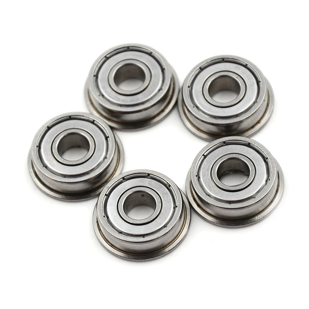 5pcs Metric Flanged Bearing Mechanical Replace Flange Ball Bearing
