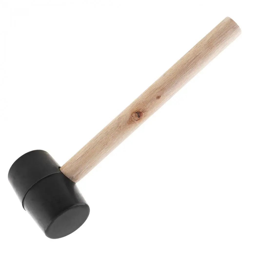 230 г неэластичный резиновый молоток плиточный молоток с круглой головкой и деревянной ручкой для ручного инструмента DIY