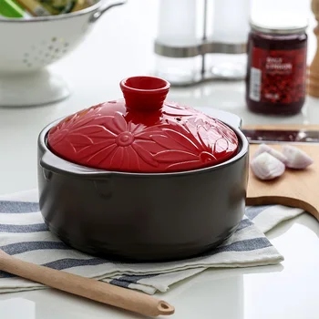 

Casserole pottery clay stew high temperature resistant ceramic earthenware cooking soup health pot open fire gas stew pan