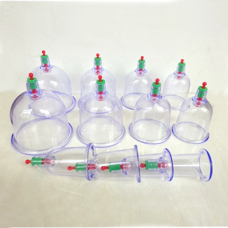 

12pcs/lot Simple packed single cups chinese medical cupping sets device 12 Vacuum Body Cupping Set hijama cans healthy massage